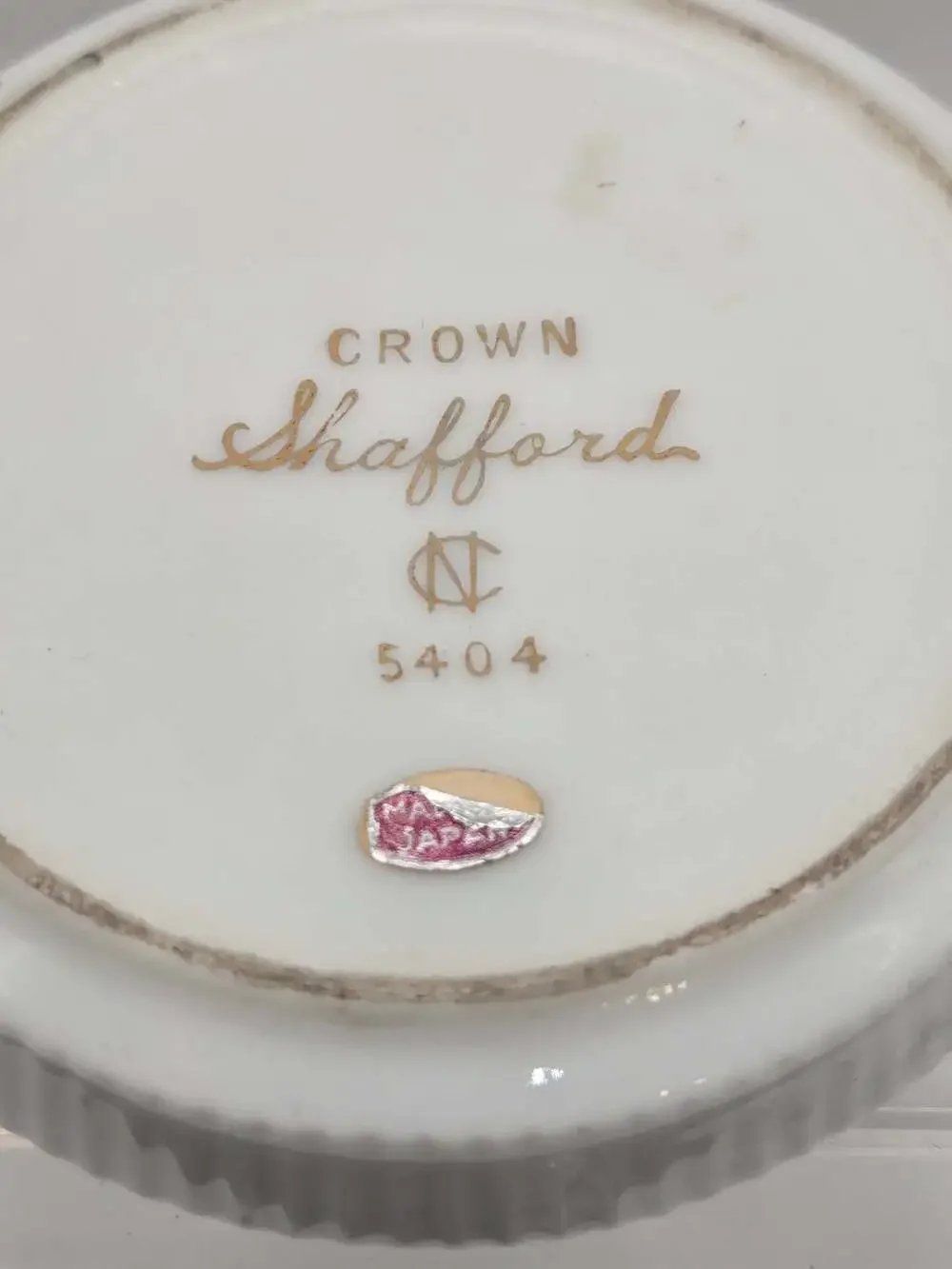 Vintage Crown Shafford Porcelain Floral Coaster Dish 5404